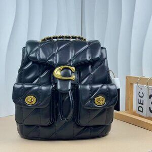95% NEW COACH TABBY black backpack